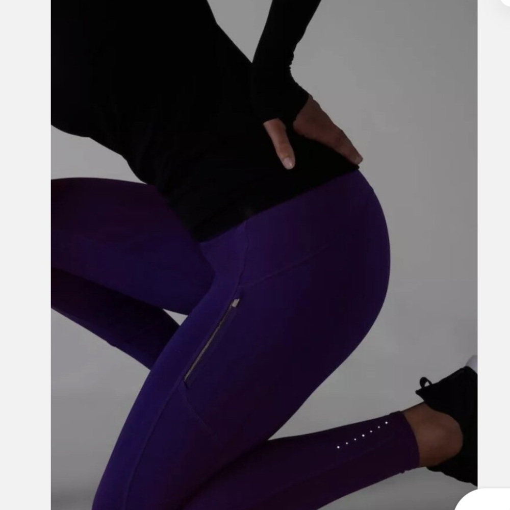 Athleta Ultimate SuperSonic Rainier Tight Sz XS Plum Leggings Basalt Violet!